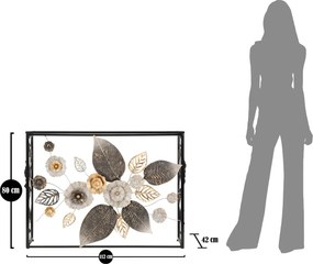 Consola Glam Dark, Mauro Ferretti, 111.8x41.9x80 cm, fier, multicolor