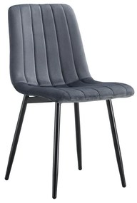 Scaun de sufragerie Rameta 1 (gri închis + negru) . 1096929