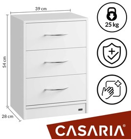 Casaria Noptieră ELOISE cu iluminare, 54x39x28cm, alb
