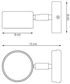 Aplică SORA 1xGX53/12W/230V negru