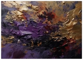 Tablou pe sticlă - Abstracție texturată (70x50 cm)