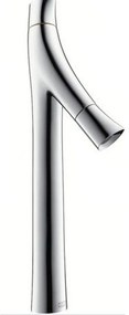 Baterie lavoar baie crom cu ventil pop-up, pipa 124 mm, Hansgrohe Axor Starck Organic 435 124 mm