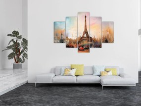 Tablou - Pictură a Turnului Eiffel (150x105 cm)
