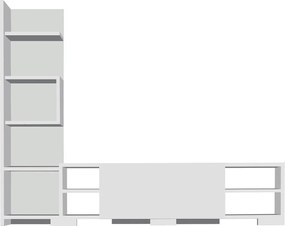 Comoda TV, Hanah Home, Pera, 160x120x29.5 cm, Alb