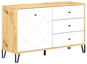 Comodă SULA stejar artisan/alb