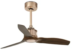 Ventilator de tavan cu telecomanda design modern JUST FAN cupru / lemn nuc