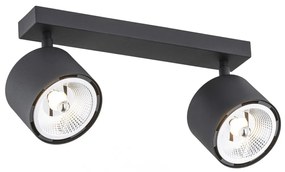 Plafoniera cu 2 spoturi directionabile design modern Clevland negru