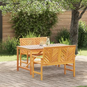 vidaXL Set de masă pentru grădină 3 pcs Maro 150 x 90 x 74 cm