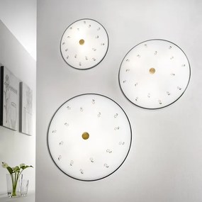 Plafonieră Kolarz 731.U13.4.70 NONNA 3xE27/60W/230V d. 42 cm negru/alamă