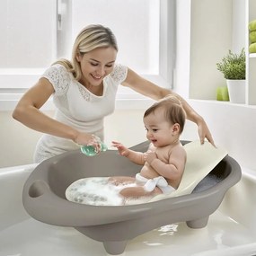 Cadă pentru copii Dolu Hippo cu șezlong, gri, 26 x84,5 x 50,5 cm