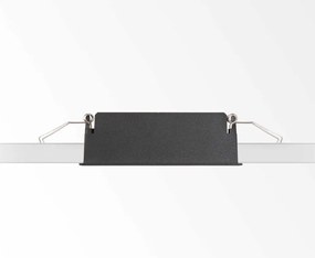 Spot dreptunghiular / Proiector LED incastrabil design slim Lika 10w 3000k negru