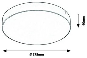 Rabalux - Plafonieră LED pentru baie LED/18W/230V 3000-6000K IP44 albă