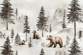 Tablou - Pădure cu Urși (90x60 cm)