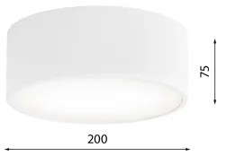 Plafonieră pentru baie CLEO 1xE27/24W/230V d. 20 cm alb IP54