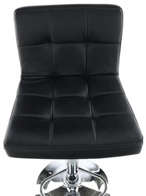 Scaun de bar, piele ecologică negru/crom, KANDY NEW