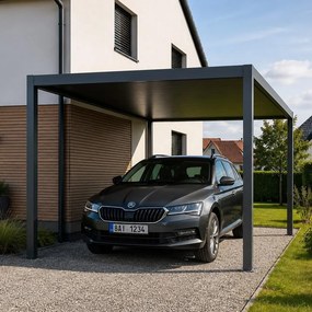 Copertină auto din aluminiu AVENBERG TERMINAL 1, 5,3 × 3,0 m