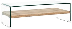 vidaXL Măsuță de cafea, transparent, 98x45x31 cm, sticlă securizată