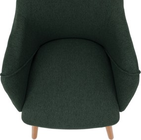 Fotoliu design, verde / fag, PETRUS