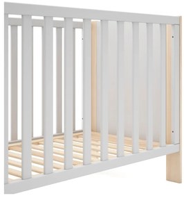 Pătuț alb/în culoare naturală 60x120 cm Esteban – Marckeric