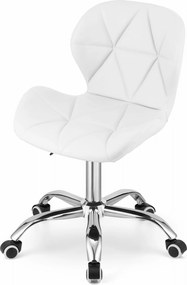 OFERTA Scaun de birou alb AVOLA din piele ecologica II. calitate