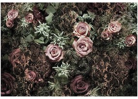 Fototapet trandafiri catifelati roz pudrat