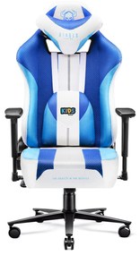 Scaun gaming din material pentru copii Diablo X-Player 2.0: Frost White / alb, Kids Size Diablochairs