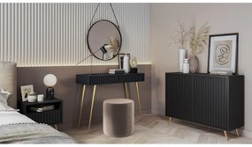 Masă de toaletă Biel B4  (negru + auriu). 1099091