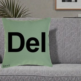 Perna Personalizata Tasta Del Tipografie Bold, 40x40 cm, Verde, Husa Detasabila, Perna Inclusa, BEKZ®