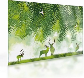 Tablou pe sticlă - Ceb în pădure (70x50 cm)