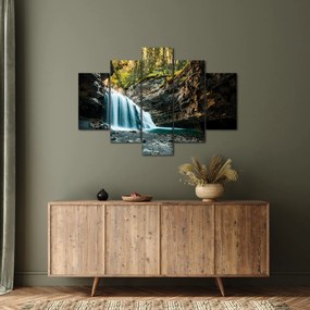 Tablou cu cascada de pădure (150x105 cm)