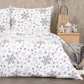 Lenjerie de pat 4Home Snowflakes, din bumbac, 140 x 220 cm, 70 x 90 cm