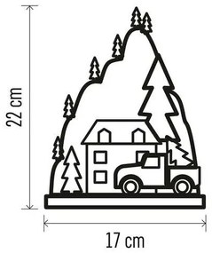 Decorațiune LED de Crăciun 10xLED/2xAA bej