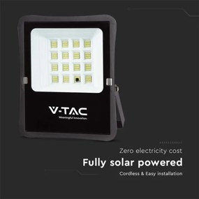 Proiector solar LED exterior 16W, 3,2V, 6400K, IP65
