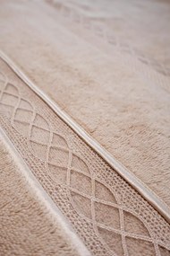 Prosop SELYA cu dantela 50x100 cm Alb crem / Ecru
