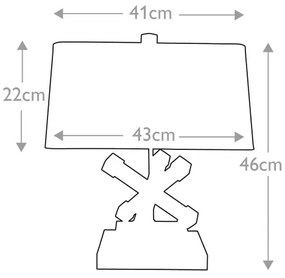 Lampă de masă Elstead GN-JACKSON-SQUARE-TL JACKSON SQUARE 1xE27/60W/230V