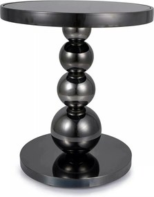 Masuta cafea RIMA, negru, sticla/metal, 50x56 cm