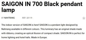 Lustra XXL suspendata design decorativ SAIGON IN 70cm Black