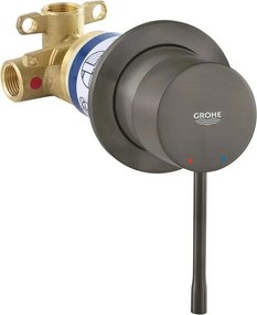 Baterie dus incastrata Grohe Essence antracit periat Hard Graphite cu corp ingropat