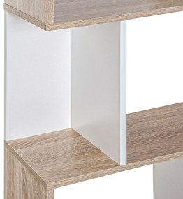 Biblioteca de perete, 3 rafturi, 60x24x111.4cm, alba HOMCOM | Aosom Romania