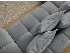 Colțar gri închis extensibil/cu spațiu de depozitare cu tapițerie din chenille (cu colț pe partea stângă/în formă de ”L”) Everest – Bobochic Paris