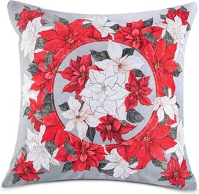 decoDoma Set 3 feţe pernuţe POINSETTIA, 45 x 45 cm