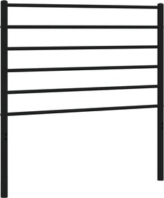 vidaXL Tăblie de pat de schimb metalică, negru, 80 cm