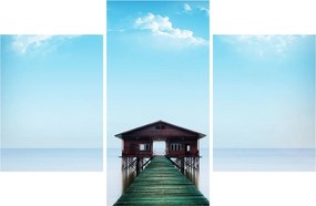 Tablou cu casă pe mare (90x60 cm)