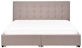 Pat matrimonial 180 cm ROLLA (cu spațiu de depozitare) (cu somieră) (gri deschis). 1007489