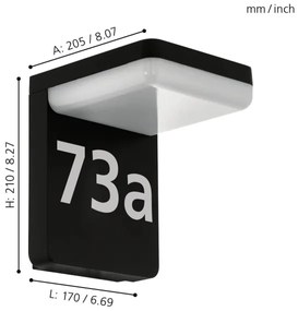 Eglo 98091 - LED Număr de casă AMAROSI LED/11W/230V IP44