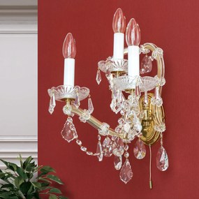 Aplica de perete de lux cristal Swarovski Maria Theresia-A 3L 24K gold plated