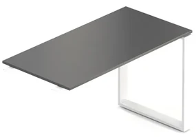 Element de actiune Creator 120 x 60 cm, baza alba, 1 picior, antracit