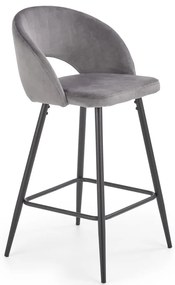 Scaun de bar H96 velvet gri
