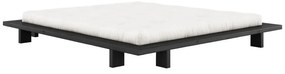 Pat dublu negru din lemn de pin cu grilă 180x200 cm Japan - Karup Design