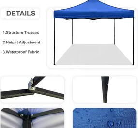Cort de Gradina Pavilion 3x3 Albastru